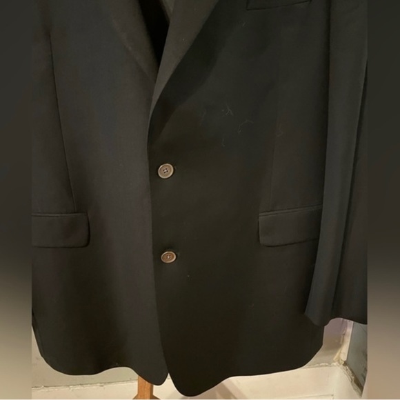 NWOT 2XL Jack Victor Collevtion Super Italian 110 worsted wool black suit jacket - Picture 7 of 12